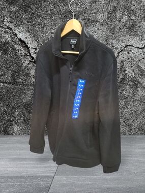 Bench Men's Softshell Jacket Large Black Full Zip Fleece Lined Windproof